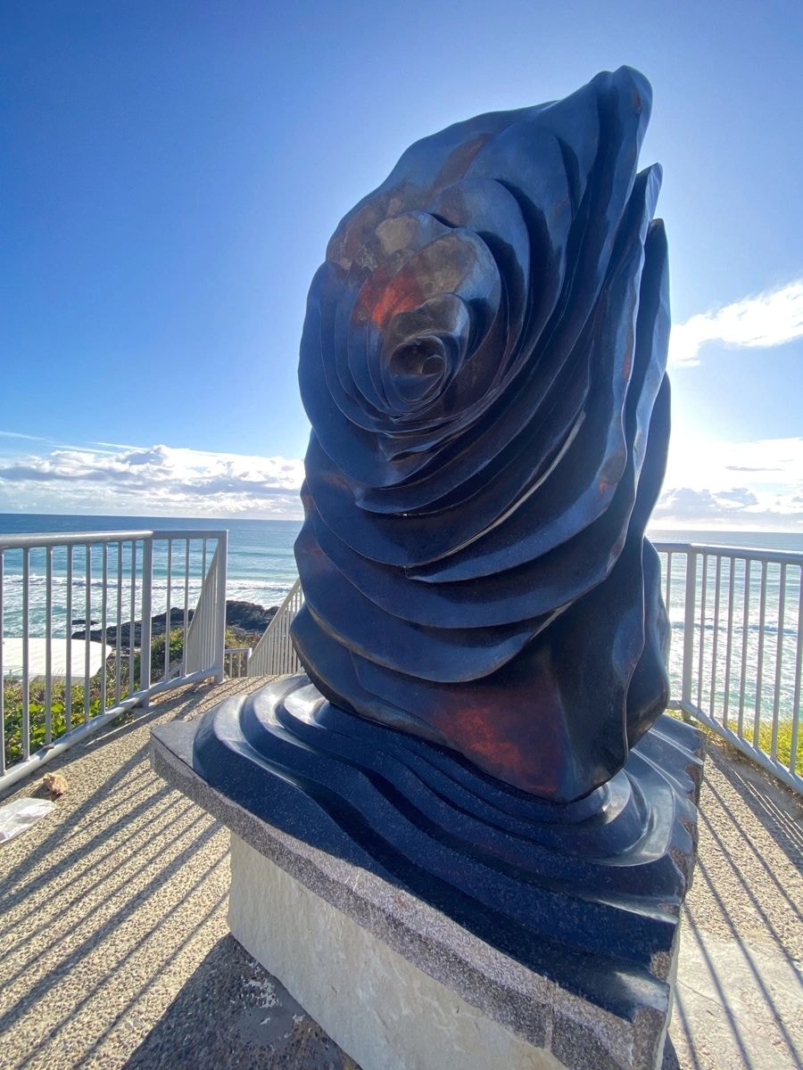 Abstract sculpture on Australian beach