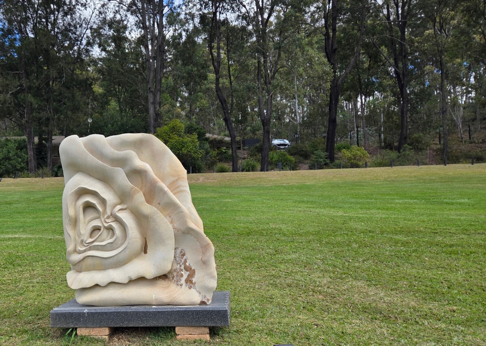 Stone sculpture at Tamborine Mountain Glades